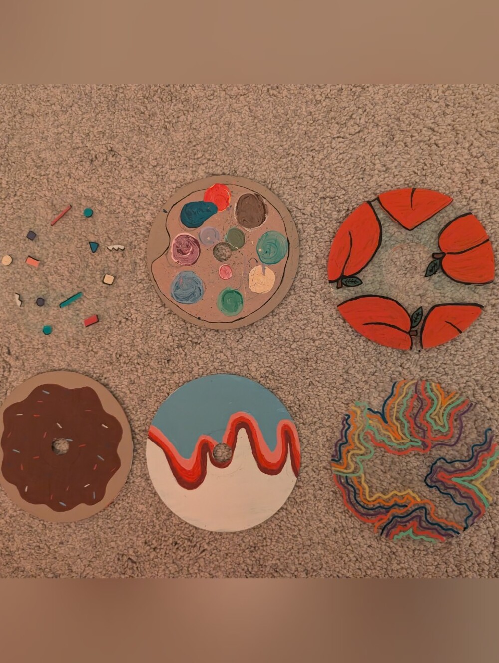 Hand-Painted Wall Art Disc